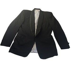 VTG After Six Tuxedo Jacket 40L Miami Vice Black Shawl Lapel Prom Formal USA